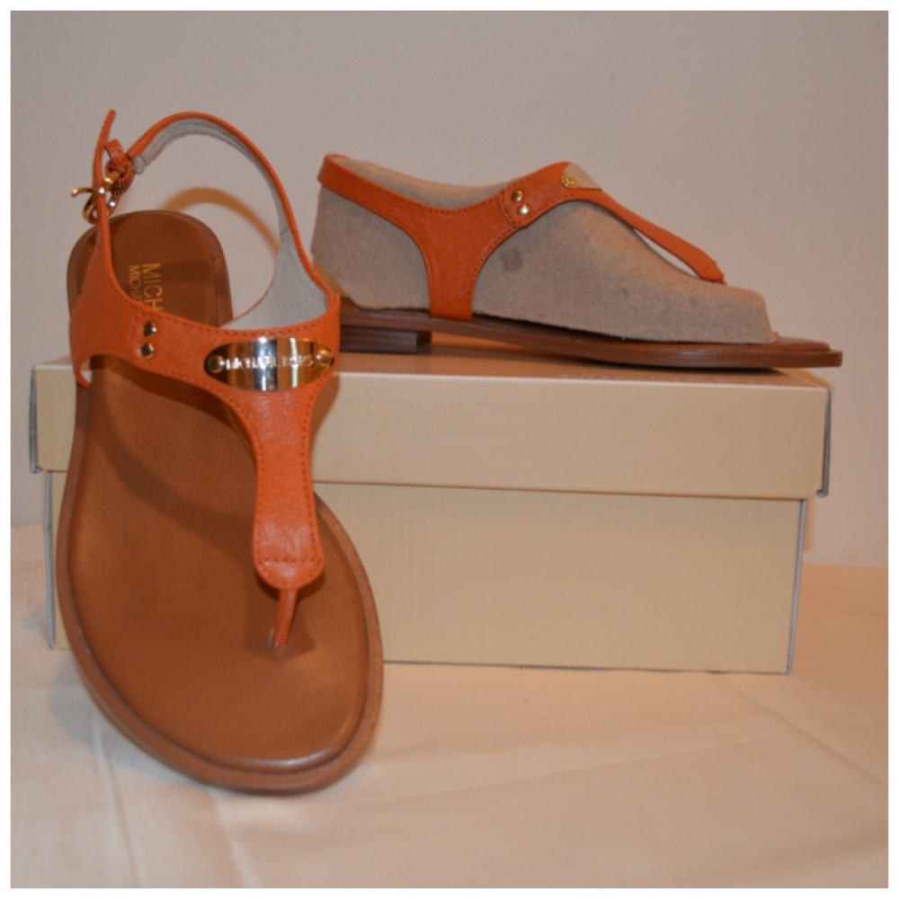 Michael Kors Saffiano T-Strap Sandal